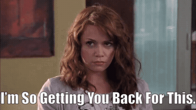 Woman With Red Hair Saying I'm So Getting You Back For This GIF