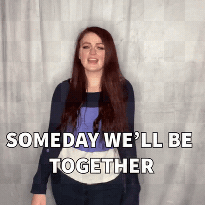Woman With Red Hair Saying Someday We'll Be Together GIF