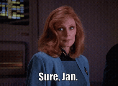 Woman With Red Hair Saying Sure Jan GIF