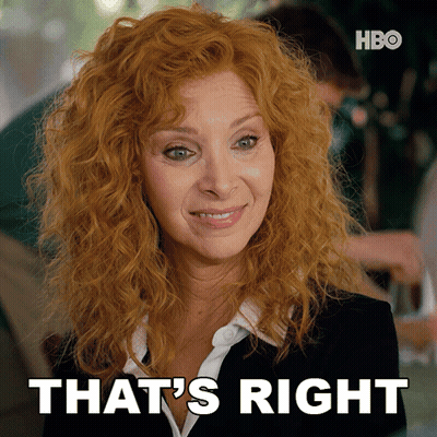 Woman With Red Hair Saying That's Right GIF