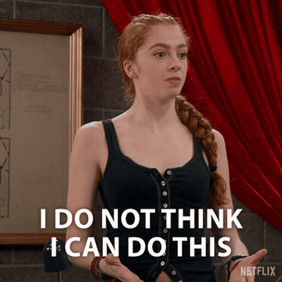 Woman With Red Hair Says I Do Not Think I Can Do This GIF