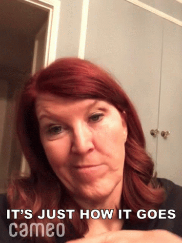Woman With Red Hair Says It Just Goes GIF