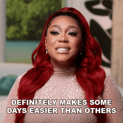 Woman With Red Hair Smiling Says Definitely Makes Some Days Easier GIF