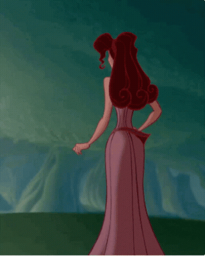 Woman With Red Hair Standing In Field GIF