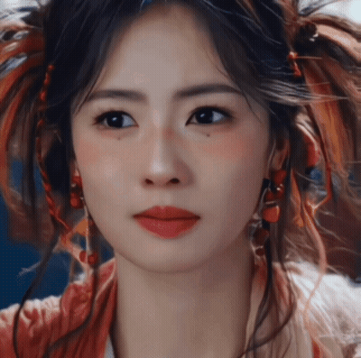 Woman With Red Lip Close-Up GIF
