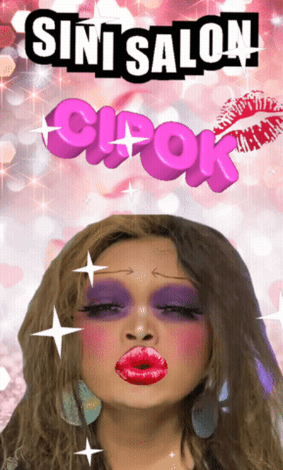 Woman With Red Lips And Sini Salon Cupok GIF