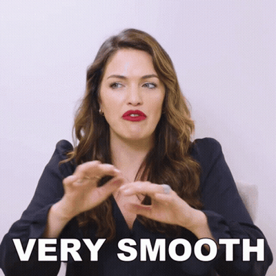 Woman With Red Lips Making Face Very Smooth GIF