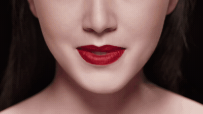 Woman With Red Lipstick Close Up GIF
