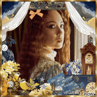 Woman With Ribbon Saying You Got A Pretty Vision GIF
