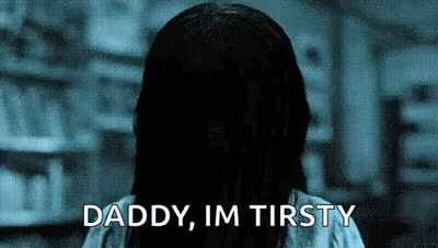 Woman With Ring In Hair Saying Daddy Im Thirsty GIF