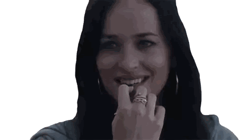 Woman With Ring Looking At Camera Sticker