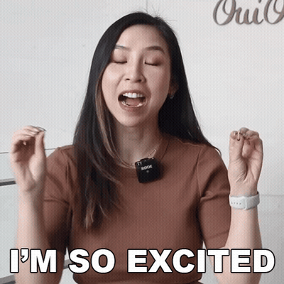 Woman With Rode Microphone So Excited GIF