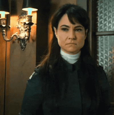 Woman With Serious Look GIF