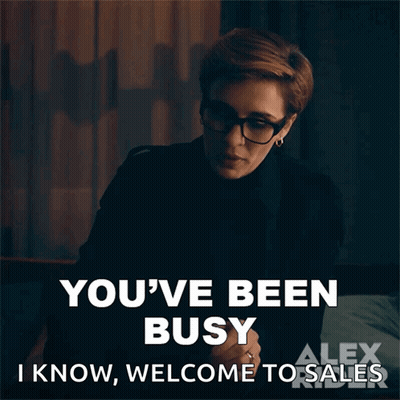 Woman With Short Hair And Glasses Says You've Been Busy GIF