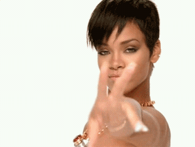 Woman With Short Hair And Necklace Pointing At Camera GIF