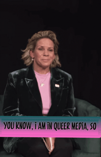 Woman With Sign You Know I Am In Queer Media GIF