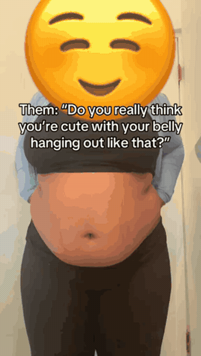 Woman With Smiley Face Saying Do You Really Think You're Cute GIF