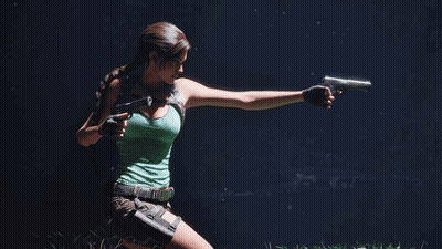 Woman With Smoking Hand Holding Gun GIF