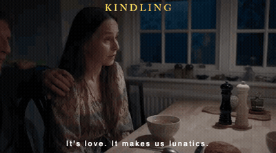 Woman With Soup Bowl Saying It's Love GIF