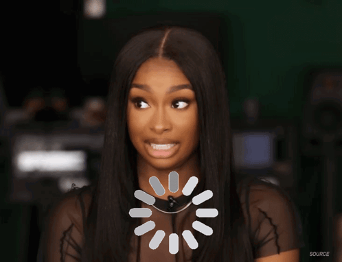 Woman With Source Loading Screen GIF