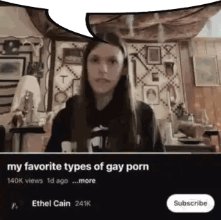 Woman With Speech Bubble Saying Favorite Gay Porn Sticker