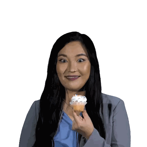 Woman With Sprinkles Eating Cake Sticker