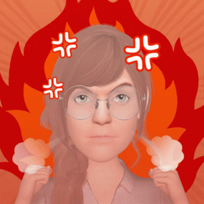 Woman With Steam Coming Out Of Ears GIF