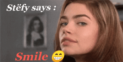 Woman With Stefy Says Smile GIF