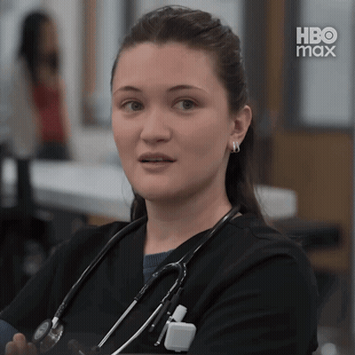 Woman With Stethoscope Looking At Camera HBO Max GIF