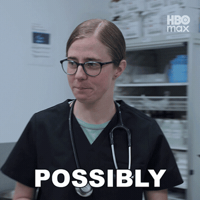 Woman With Stethoscope Saying Possibly GIF