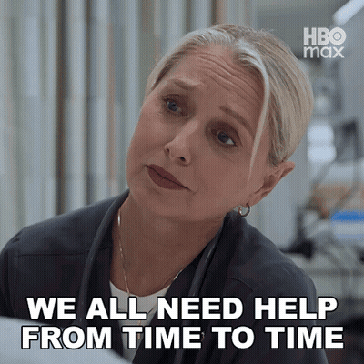 Woman With Stethoscope Saying We All Need Help GIF