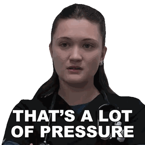 Woman With Stethoscope Says That's A Lot Of Pressure Sticker