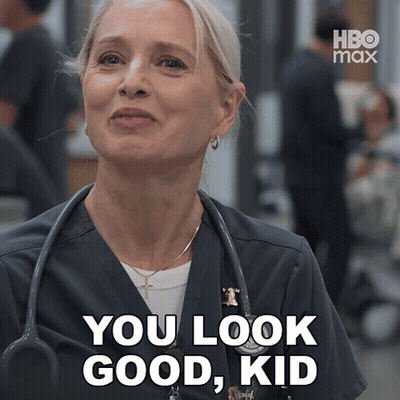 Woman With Stethoscope Says You Look Good Kid
