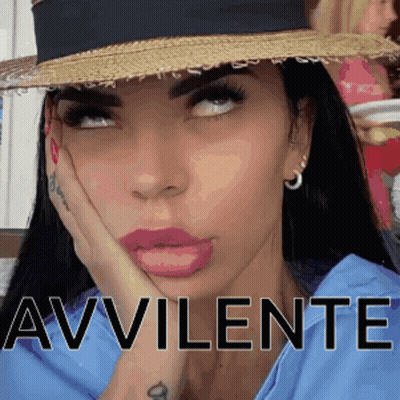 Woman With Straw Hat Blue Shirt Avvelente GIF
