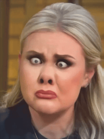Woman With Surprised Face GIF