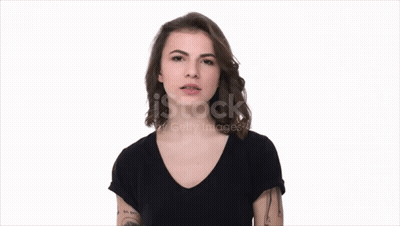 Woman With Tattoo Flexing Muscles GIF