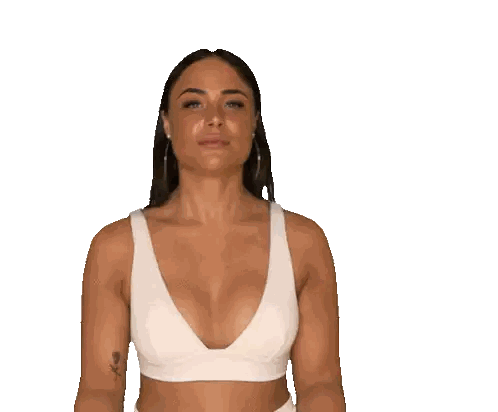 Woman With Tattoo In White Bikini Top Sticker