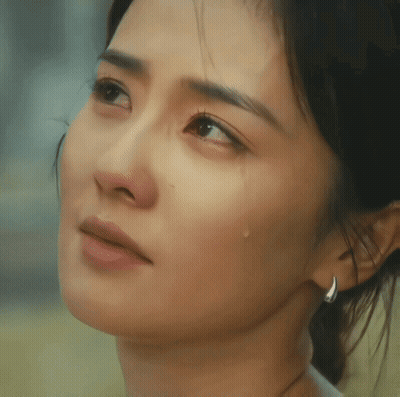 Woman With Tear Running Down Face GIF