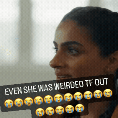 Woman With Tears And Weirded Out GIF