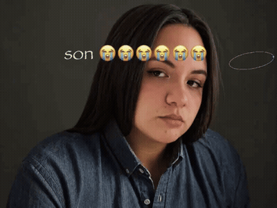 Woman With Tears On Forehead Saying Son GIF