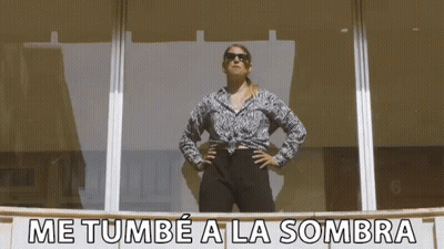 Woman With Text Me Tumbe A La Sombra GIF