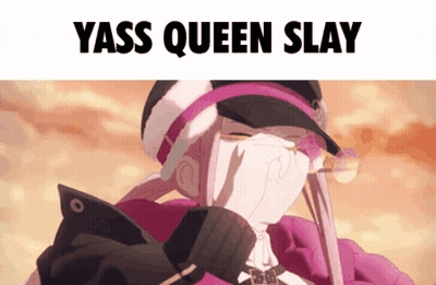 Woman With Text Yass Queen Slay GIF