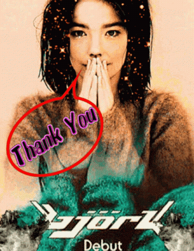 Woman With Thank You Speech Bubble GIF