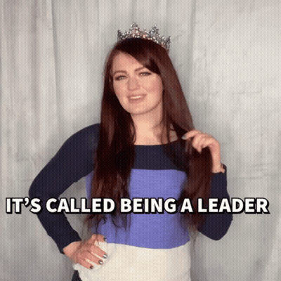 Woman With Tiara Called Leader GIF