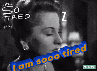 Woman With Tired Words GIF