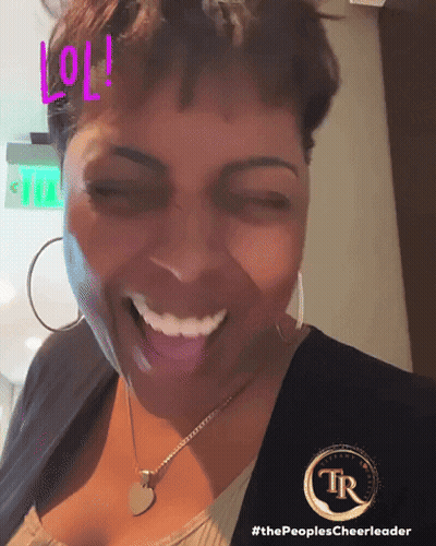Woman With Tongue Out And LOL Sticker GIF