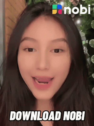 Woman With Tongue Out Saying Download Nobi GIF