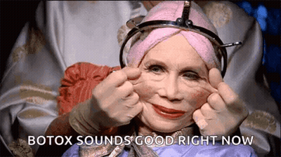 Woman With Towel Getting Botox Injections GIF