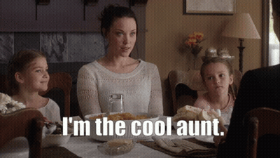 Woman With Two Girls Saying I'm The Cool Aunt