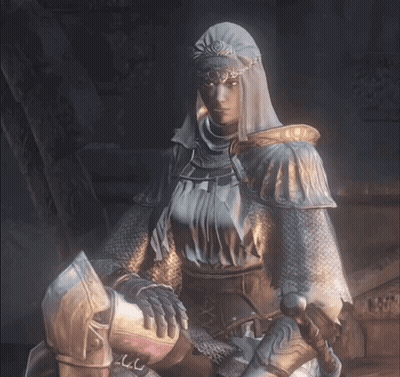 Woman With Veil Holding Sword GIF